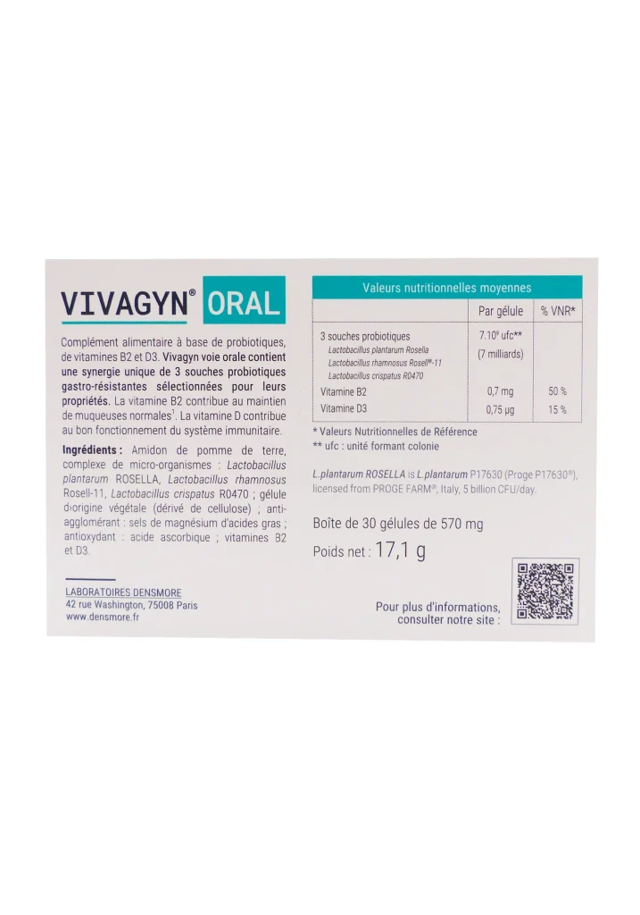 VIVAGYN ORAL CONFORT INTIME VOIE ORAL 30 GELULES 3 vivagyn oral dos