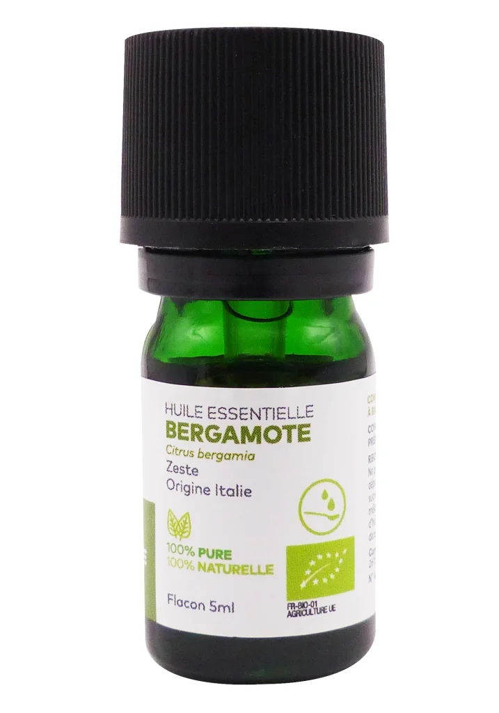 PHARMASCIENCE HUILE ESSENTIELLE BERGAMOTE BIO 5ML 3 Bergamote huile essentielle flacon
