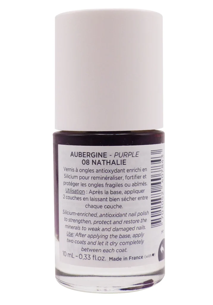 MEME VERNIS A ONGLES SILICIUM AUBERGINE 08 NATHALIE 10ML 3 aubergine purple vernis meme