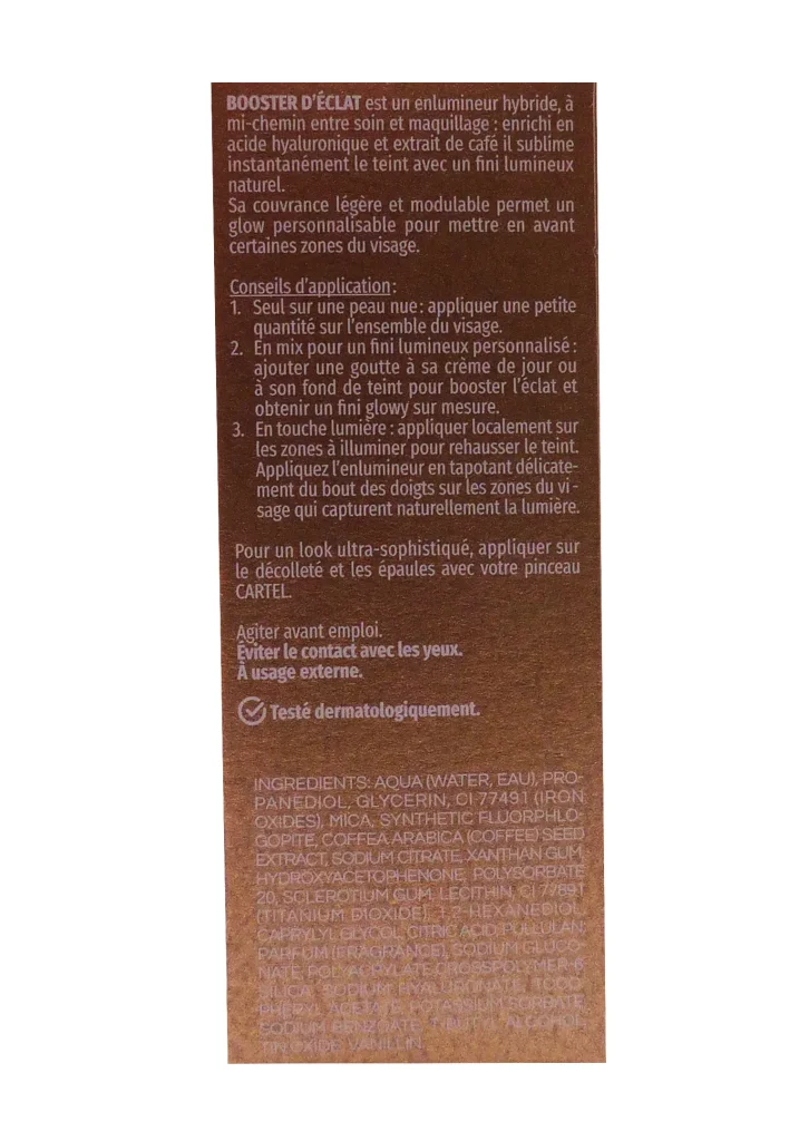 VITRY BOOSTER D'ECLAT 02 CUIVRE 15 ML 5 dos booster declat