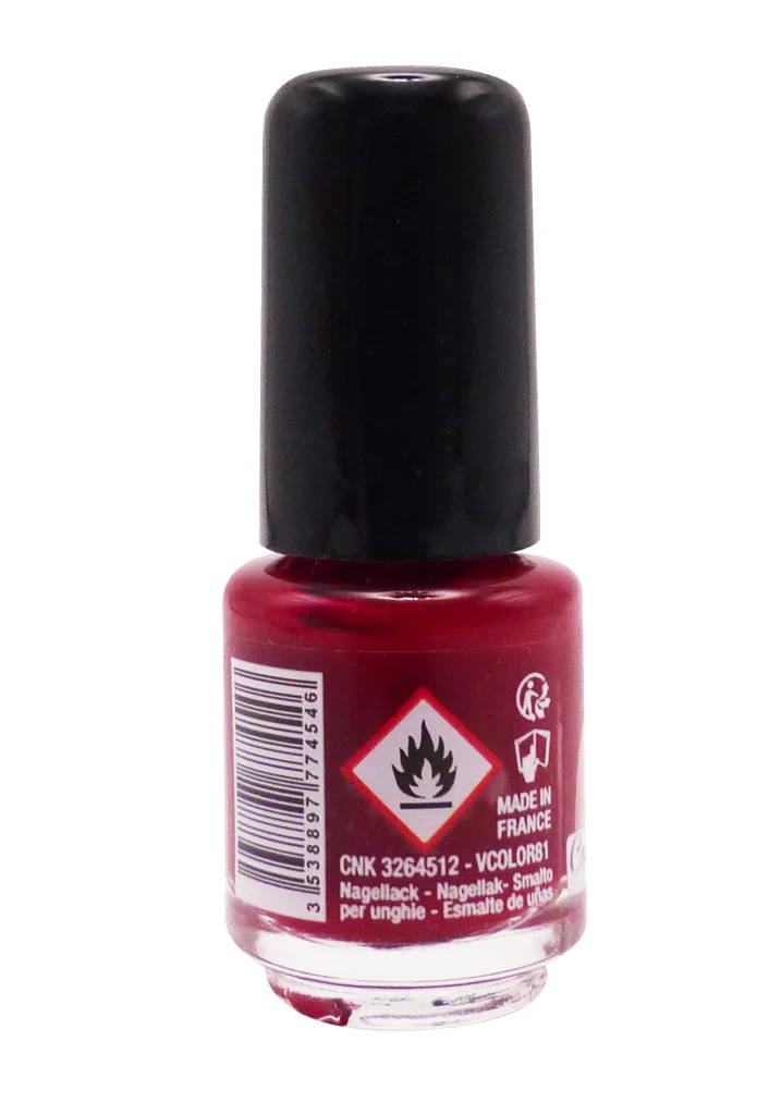 VITRY VERNIS A ONGLES MINI N°81 COUP DE FOUDRE 4ML 3 dos coup de foudre