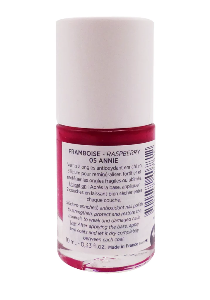 MEME VERNIS A ONGLES SILICIUM FRAMBOISE 05 ANNIE 10ML 3 dos framboise vernis meme
