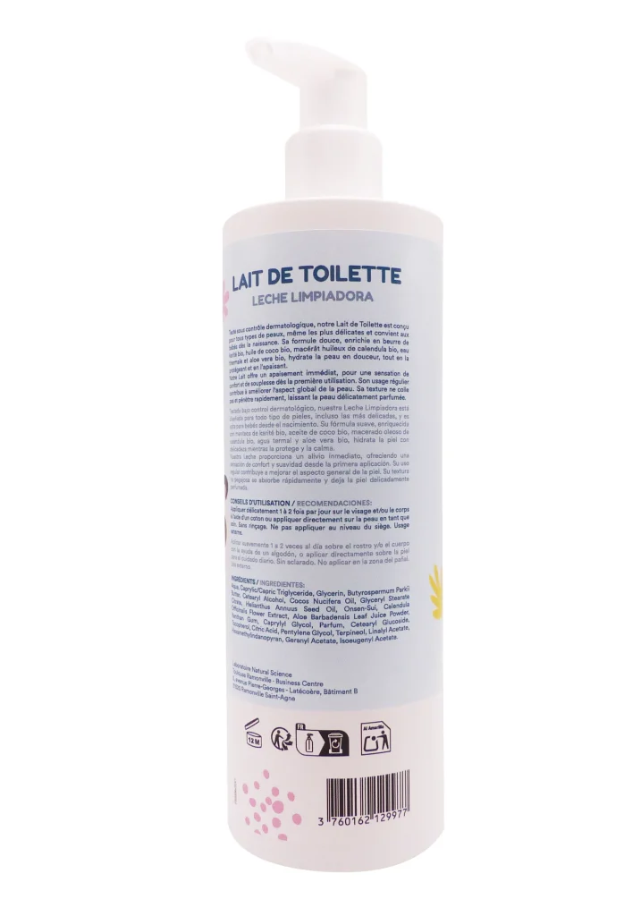 PHARMABABY LAIT DE TOILETTE BEBE 400ML 3 dos lait de toilette pharmascience