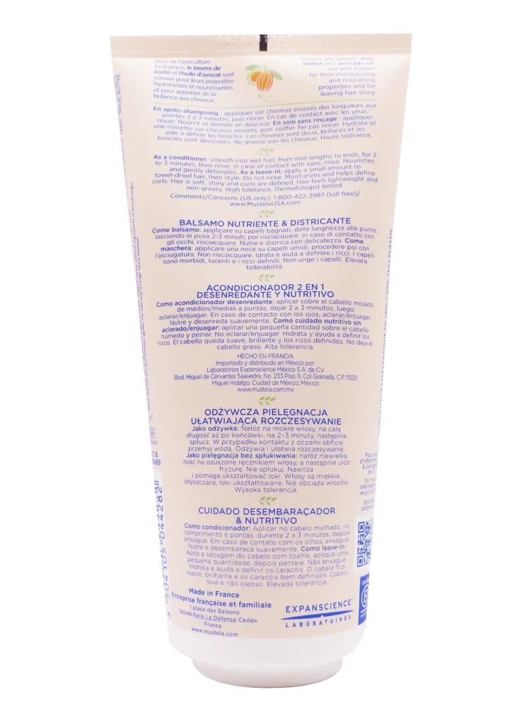 MUSTELA APRES-SHAMPOING NOURRISSANT & DEMELANT 200ML 3 dos mustela