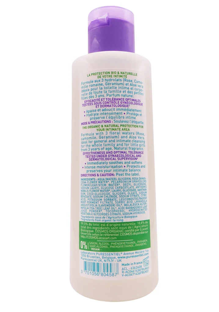 PURESSENTIEL GEL HYGIENE INTIME LAVANT DOUCEUR 200ML 3 dos puressentiel hygienne intime