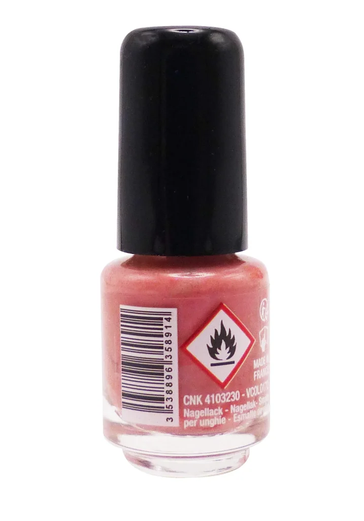 VITRY VERNIS A ONGLES MINI N°172 SOUPCON DE ROSE 4ML 3 dos rose