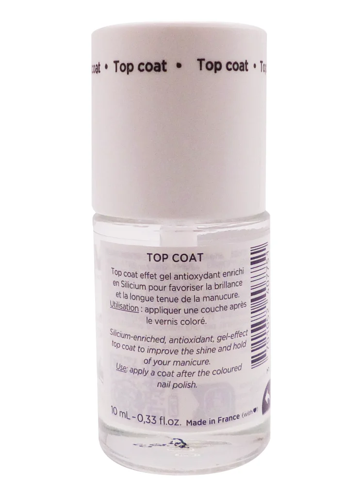 MEME VERNIS A ONGLES SILICIUM TOP COAT 10 ML 3 dos top coat meme