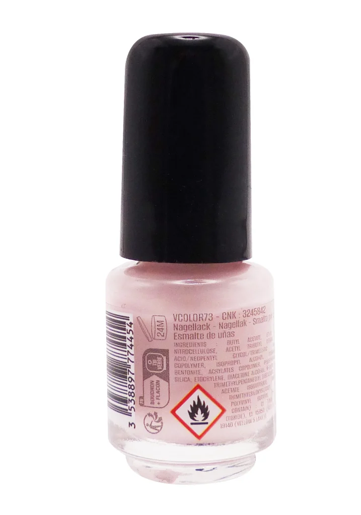 VITRY VERNIS A ONGLES MINI N°73 CACHE COEUR 4ML 3 dos vernis 3