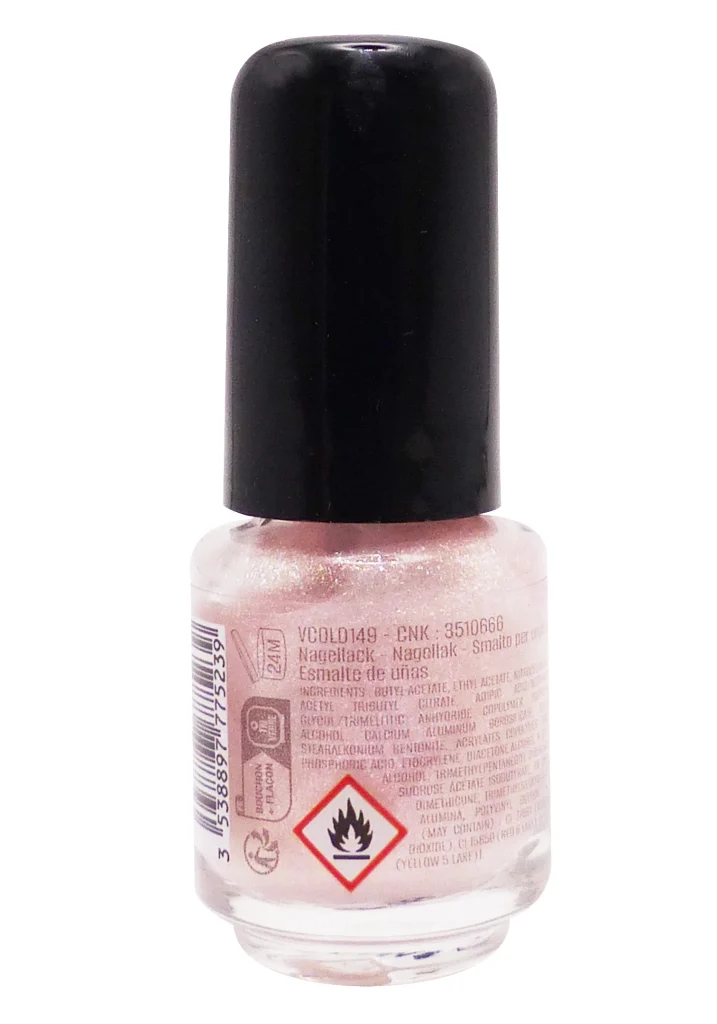 VITRY VERNIS A ONGLES MINI N°149 SILKY 4ML 3 dos vernis 4