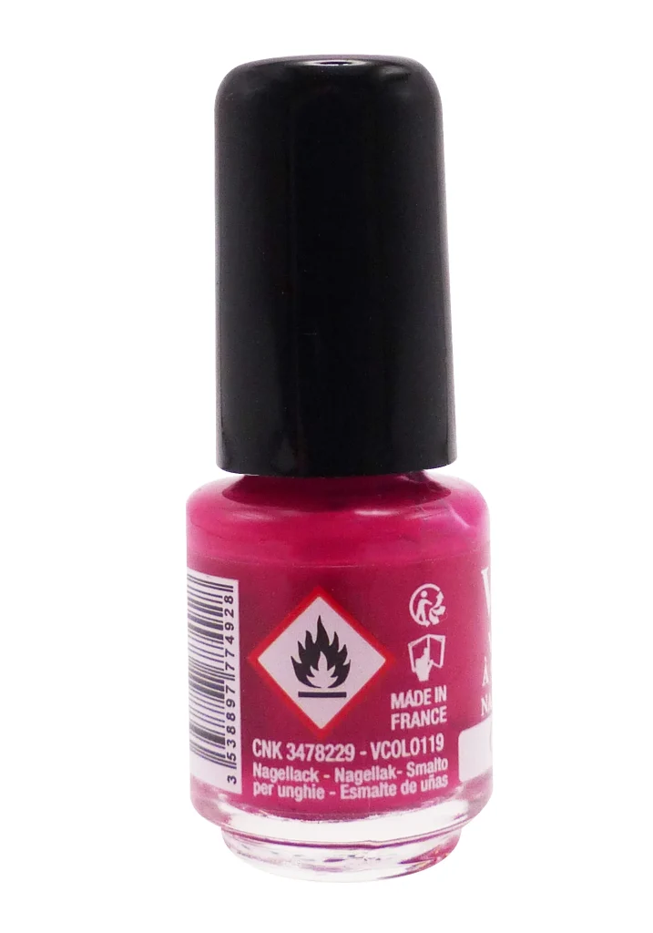 VITRY VERNIS A ONGLES MINI N°119 AZALEE 4ML 3 dos vernis 5