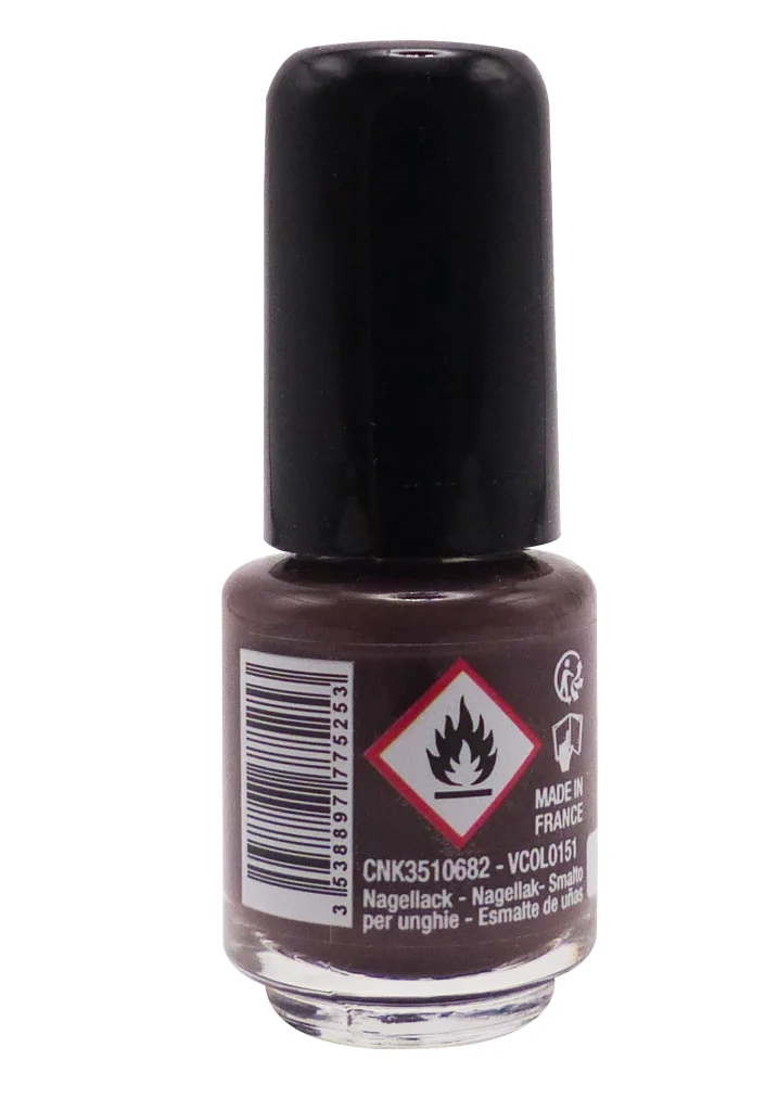 VITRY VERNIS A ONGLES MINI N°151 MOKA 4ML 3 dos vernis fonce