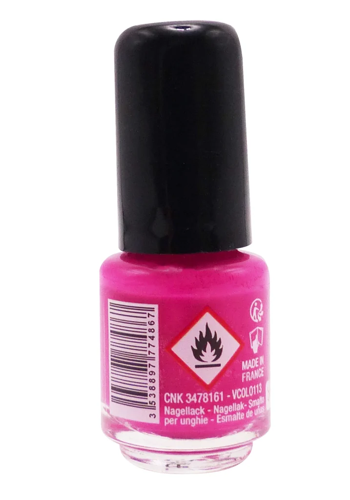 VITRY VERNIS A ONGLES MINI N°113 ROSE PAS SAGE 4ML 3 dos vernis rose