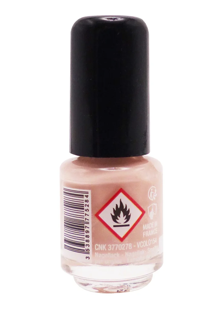 VITRY VERNIS A ONGLES MINI N°154 CACHEMIRE 4ML 3 dos vernnis rose pale