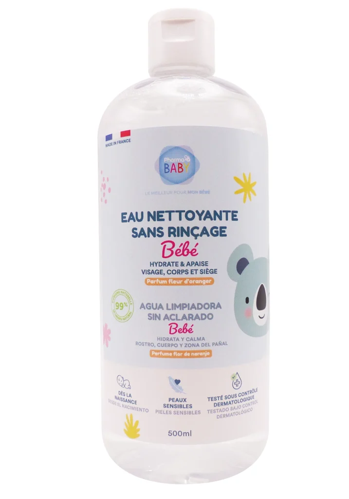 PHARMABABY EAU NETTOYANTE SANS RINCAGE 500ML 2 eau nettoyante sans rincage bebe