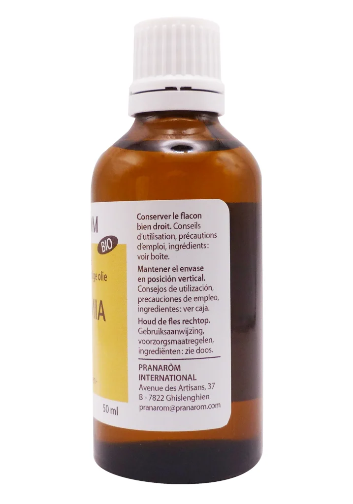 PRANAROM HUILE VEGETALE BIO MACADAMIA 50ML 4 flacon hile vegetale dos