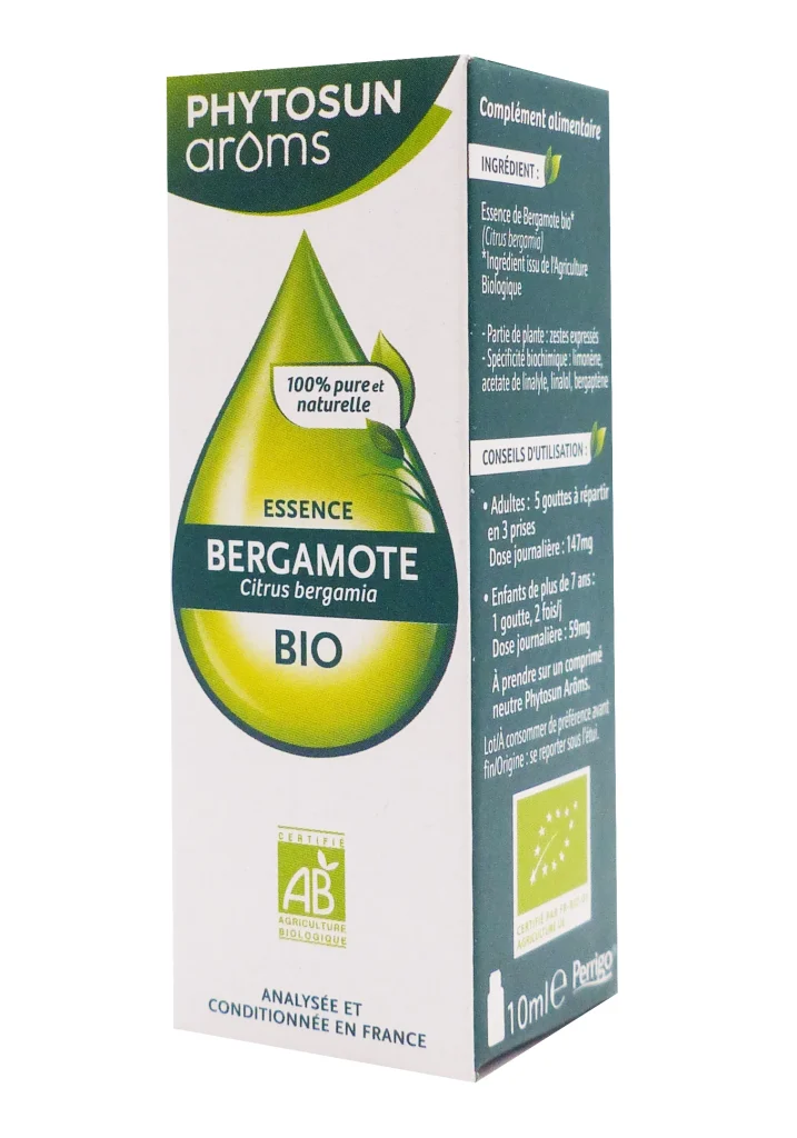 PHYTOSUN AROMS HUILE ESSENTIELLE BIO BERGAMOTE 10ML 2 phytosun aroms bergamote bio 10 ml
