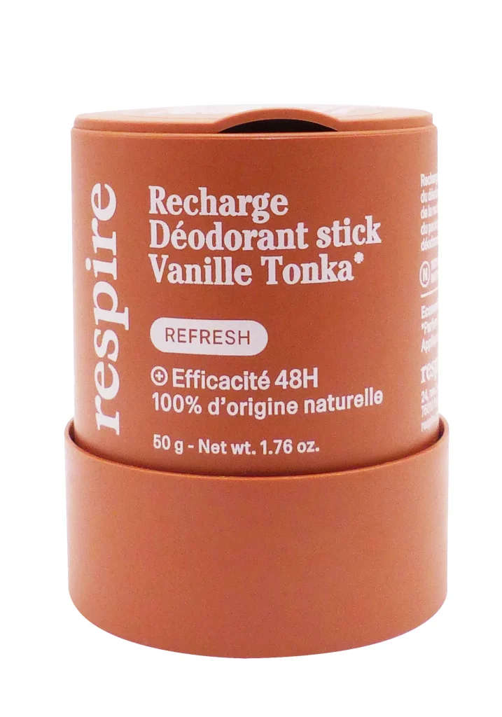 RESPIRE RECHARGE DEODORANT STICK VANILLE TONKA 50G 2 respire recharge deodorant vanille tonka