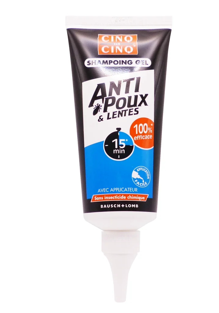 5 SUR 5 SHAMPOING ANTI POUX 100 ML + PEIGNE 3 shampooing anti poux tube