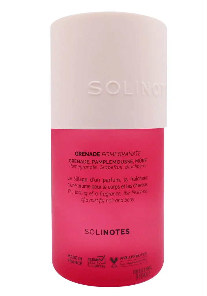SOLINOTES GRENADE BRUME PARFUMEE 180ML 3 solinote brume grenade dos