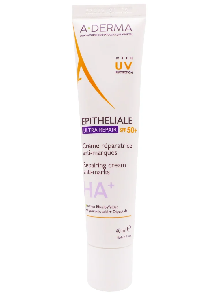 A-DERMA EPITHELIALE AH+ CREME SPF50+, 40 ML 3 aderma epitheliale spf 50 40 ml