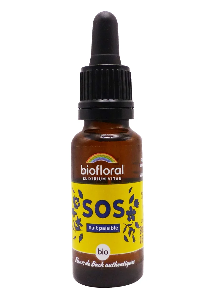 BIOFLORAL SOS SECOURS NUIT PAISIBLE GOUTTES 20 ML 3 biofloral sos nuit paisible bio