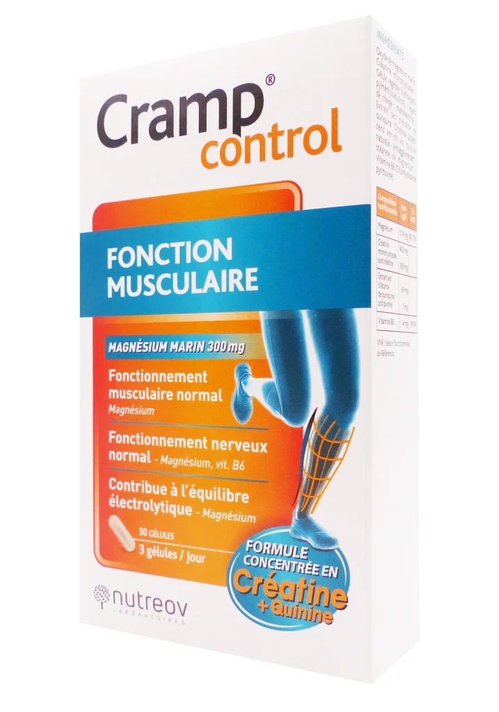 NUTREOV CRAMP CONTROL 30 GELULES 2 cramp control fonction musculaire 30 gelules
