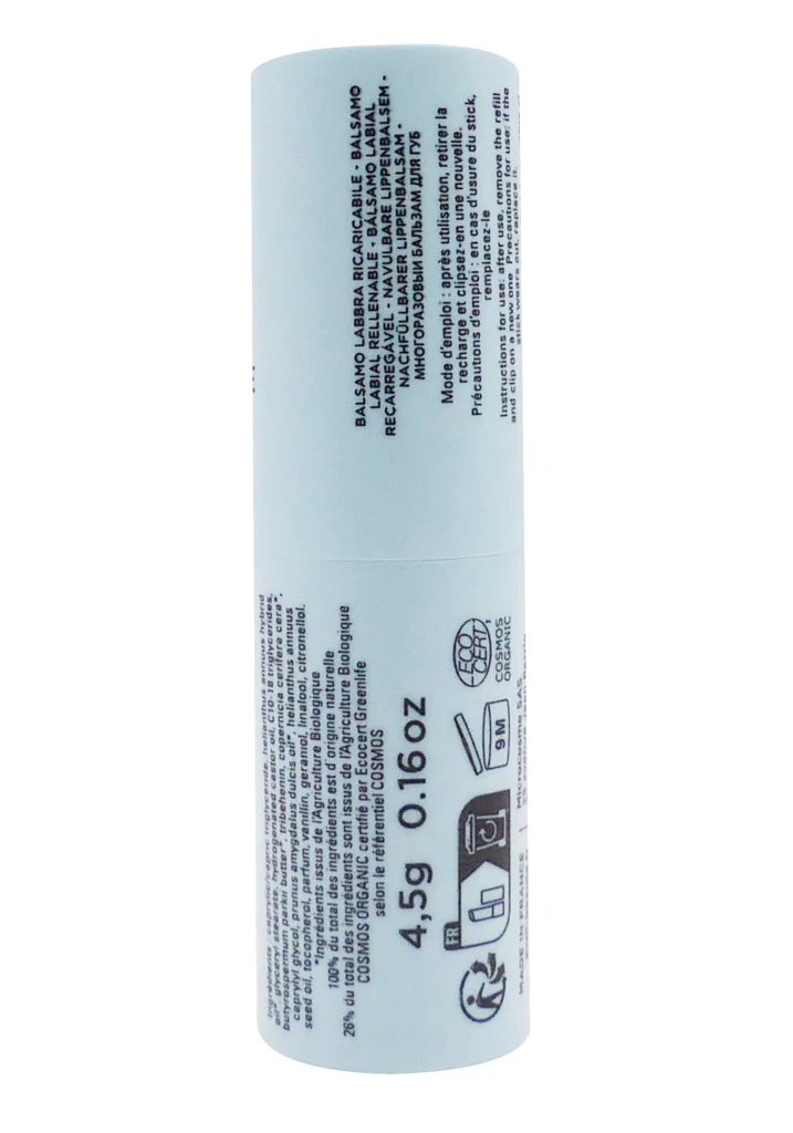 AVRIL BAUME A LEVRES RECHARGEABLE 4G 3 dos baume a levres