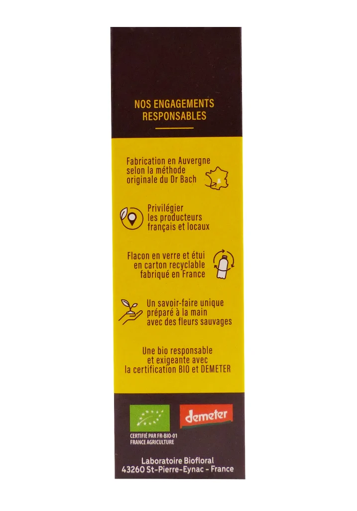 BIOFLORAL SOS SECOURS NUIT PAISIBLE GOUTTES 20 ML 5 dos biofloral
