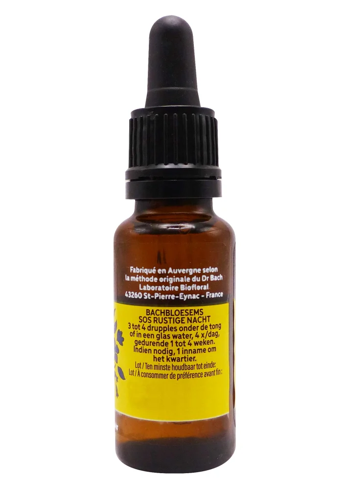 BIOFLORAL SOS SECOURS NUIT PAISIBLE GOUTTES 20 ML 4 dos fleur de bach 4