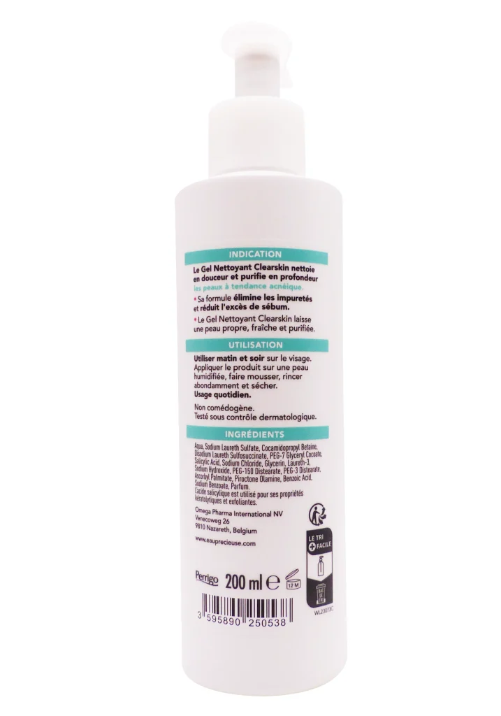 EAU PRECIEUSE GEL NETTOYANT 200 ML 3 dos gel nettoyant 200 ml