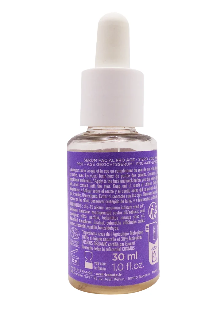 AVRIL SERUM EXPERT AU BAKUCHIOL VISAGE PRO AGE+ BIO 30 ML 3 dos serum avril