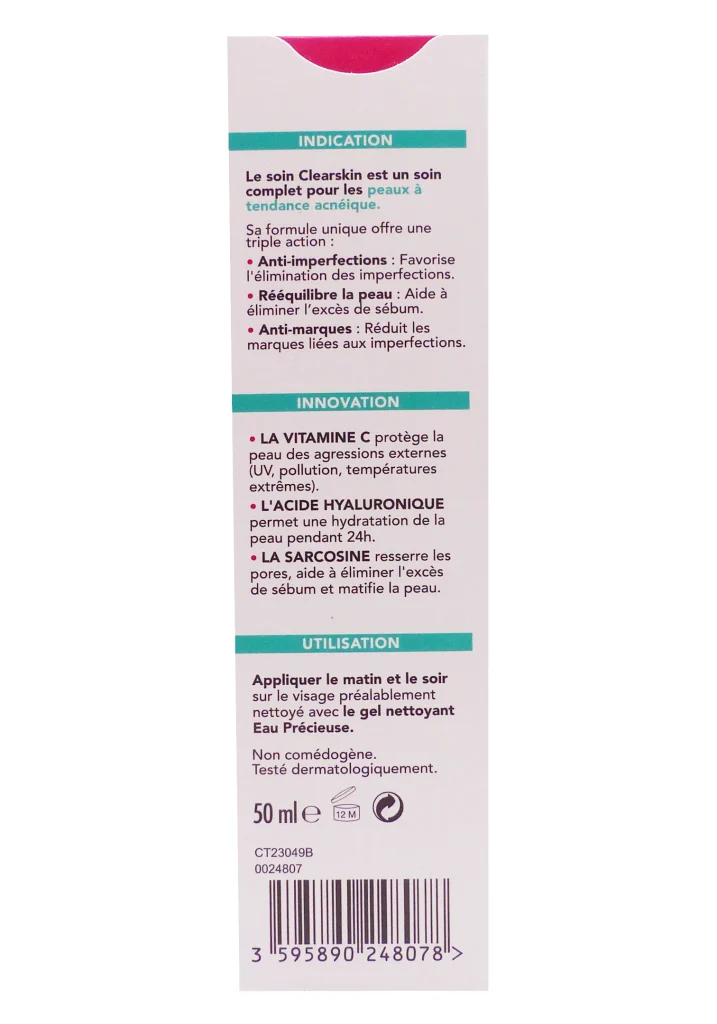EAU PRECIEUSE SOIN ANTI-IMPERFECTIONS 50ML 3 dos soin 1