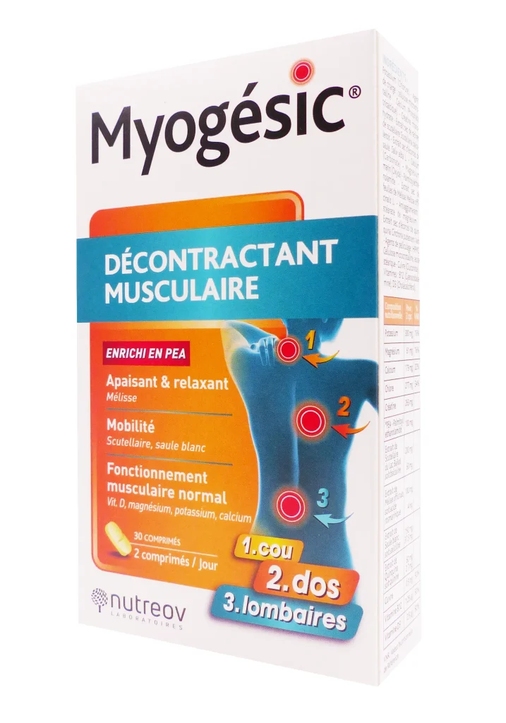 NUTREOV MYOGESIC 30 COMPRIMES 2 myogesic decontractant musculaire