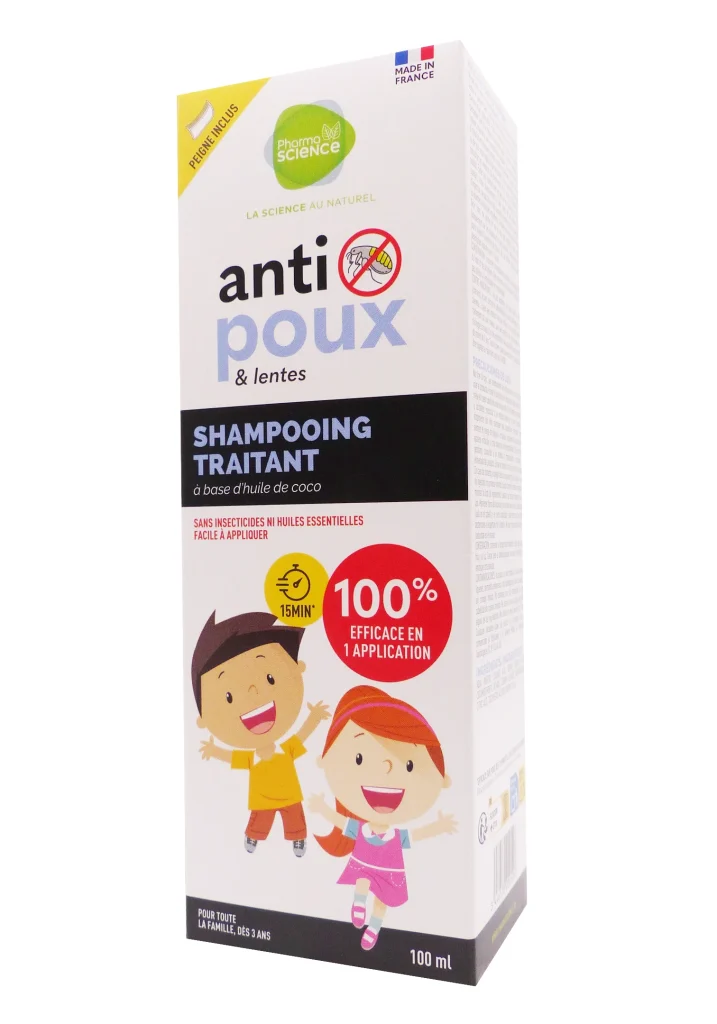 PHARMASCIENCE SHAMPOONG ANTI-POUX & LENTES 100 ML 2 pharmascience anti poux lente shampooing traitant 100 ml