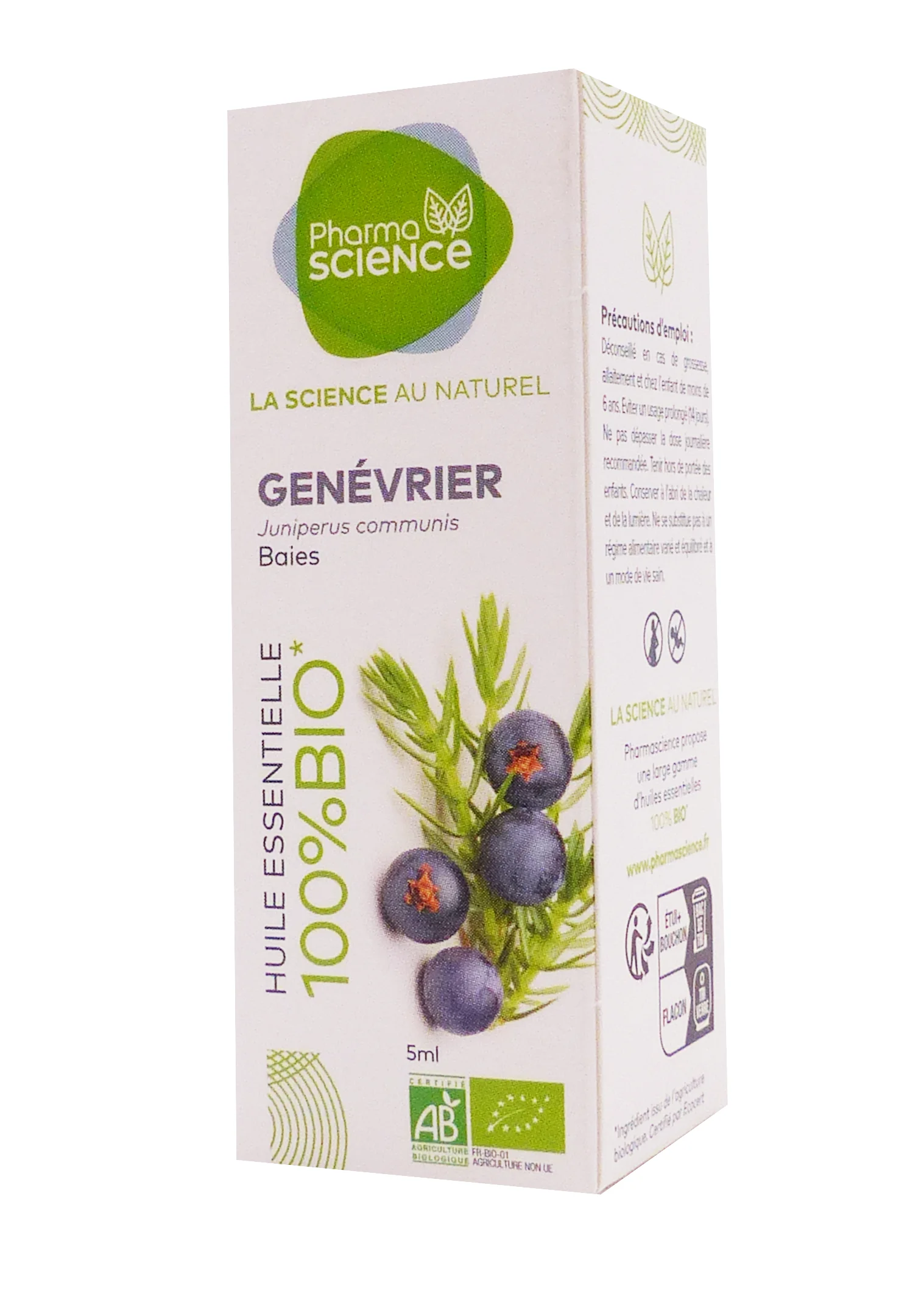 PHARMASCIENCE HUILE ESSENTIELLE GENEVRIER 5 ML 1 pharmascience genevrier 5 ml