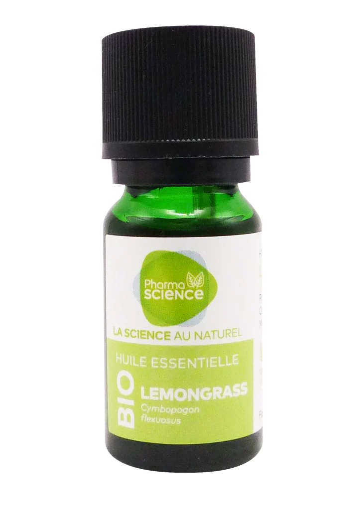 PHARMASCIENCE HUILE ESSENTIELLE LEMONGRASS 10 ML 3 pharmascience huile essentielle bio lemongrass