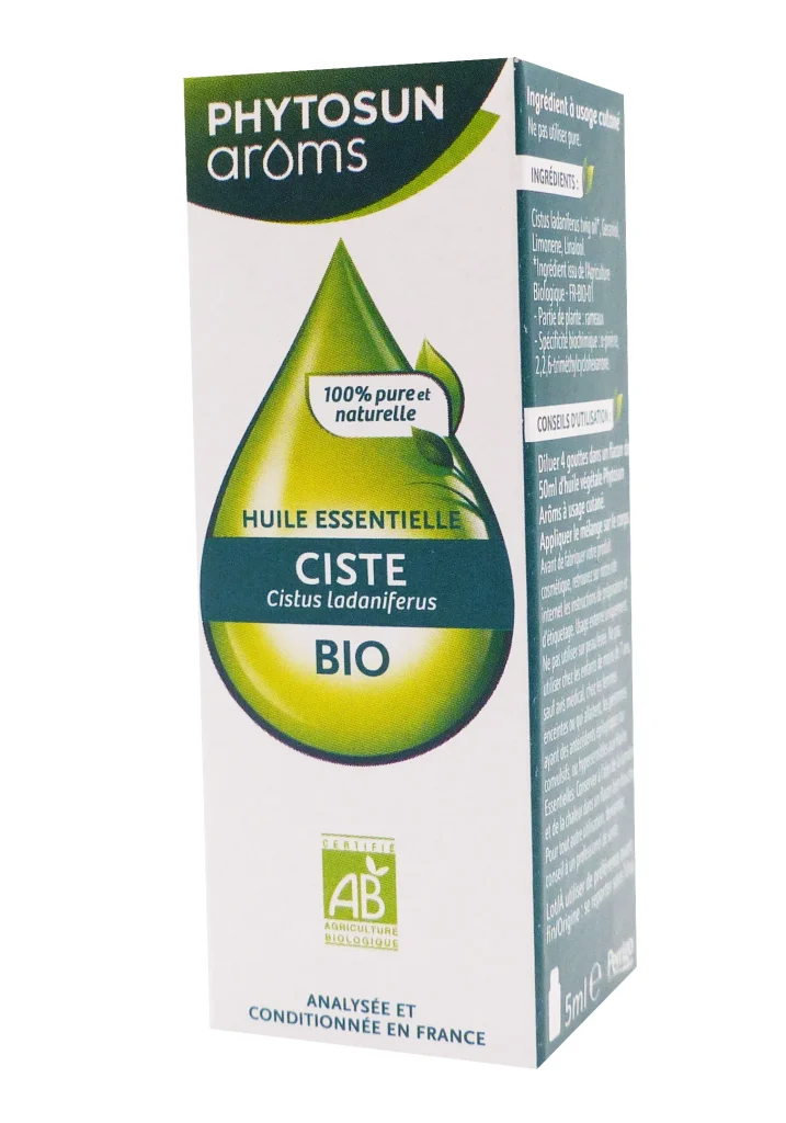 PHYTOSUN HUILE ESSENTIELLE DE CISTE BIO 5ML 2 phytosun aroms ciste bio