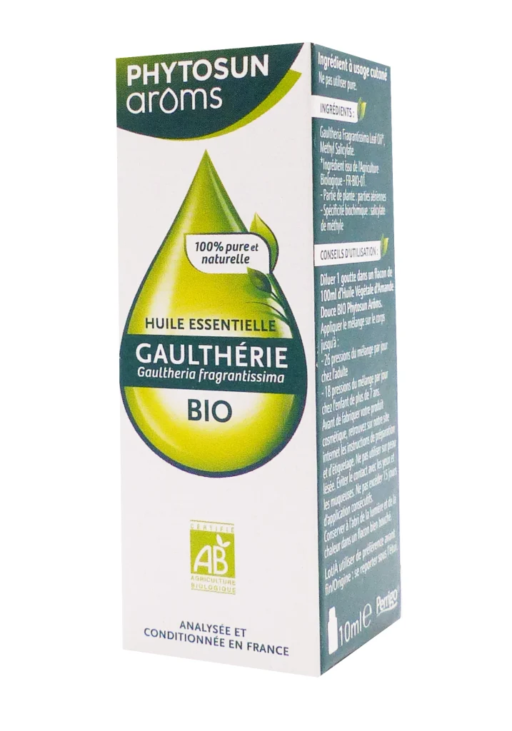 PHYTOSUN HUILE ESSENTIELLE GAULTHERIE BIO 10ML 2 phytosun aroms huile essentielle gaultherie bio 10 ml