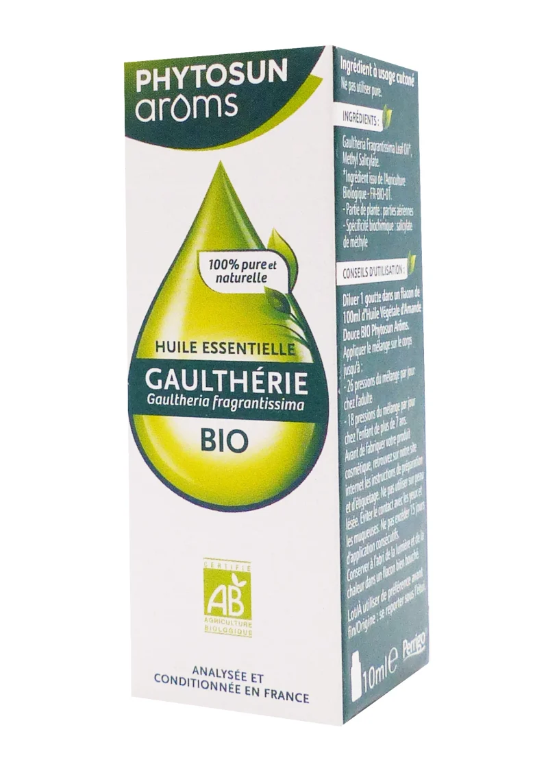 phytosun aroms huile essentielle gaultherie bio 10 ml
