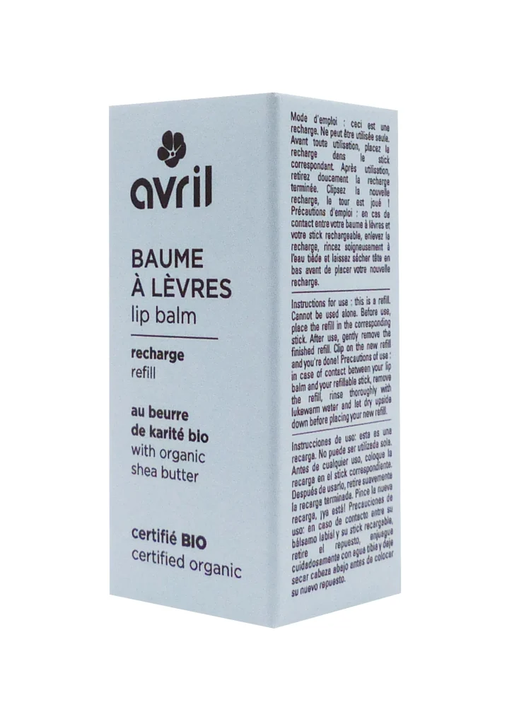 AVRIL RECHARGE BAUME A LEVRES 4G 2 recharge baume levre avril bio