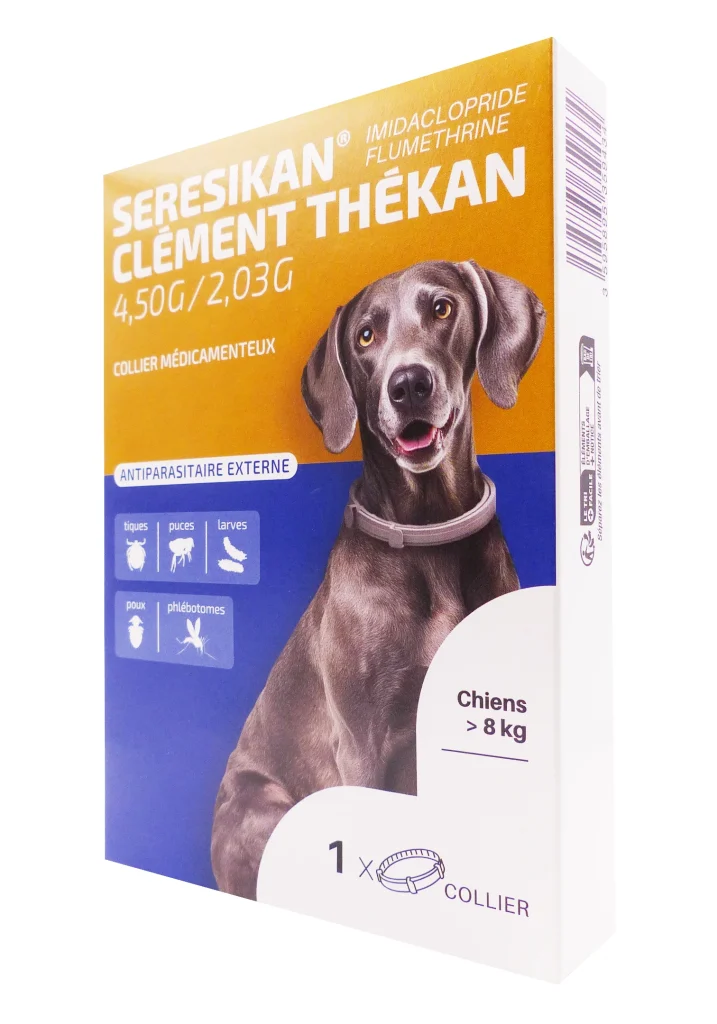 CLEMENT THEKAN SERESIKAN 1 COLLIER ANTIPARASITAIRE CHIEN SUPERIEUR A 8 KG 2 seresikan chiens sup 8 kg