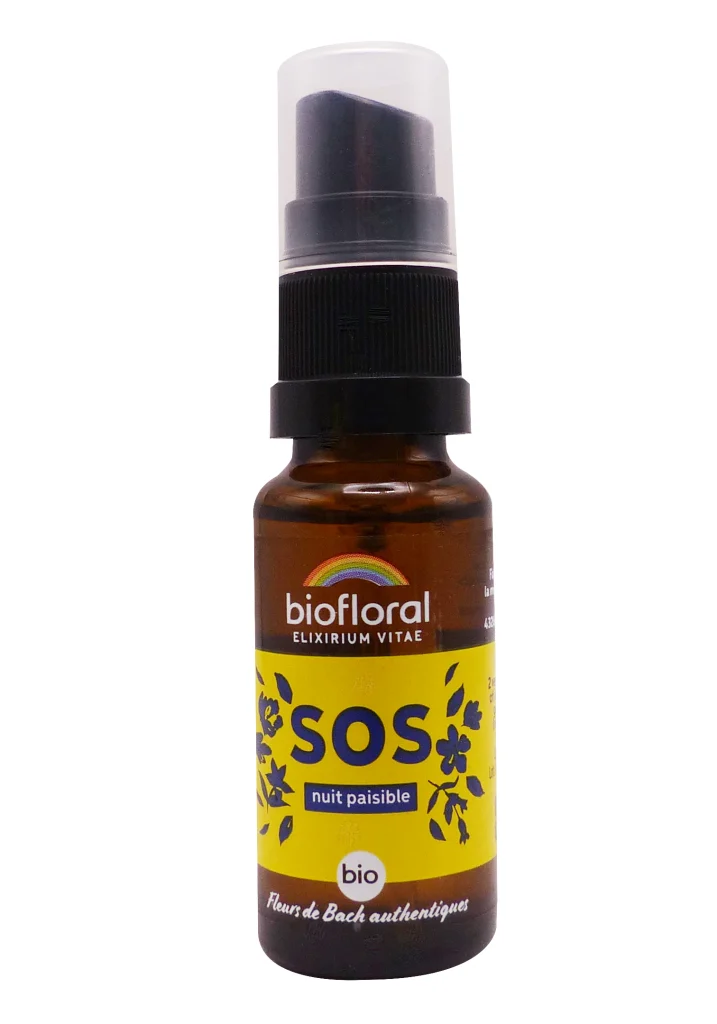 BIOFLORAL SOS SECOURS NUIT PAISIBLE SPRAY 20ML 3 Biofloral nuit paisible bio flacon