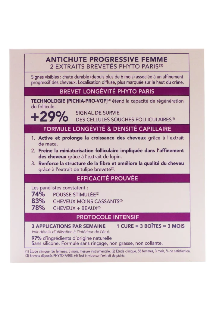 PHYTO TRAIT ANTI-CHUTE PROGRESSIVE FEMME 12 FIOLE DE 5ML 3 antichute progressive femme