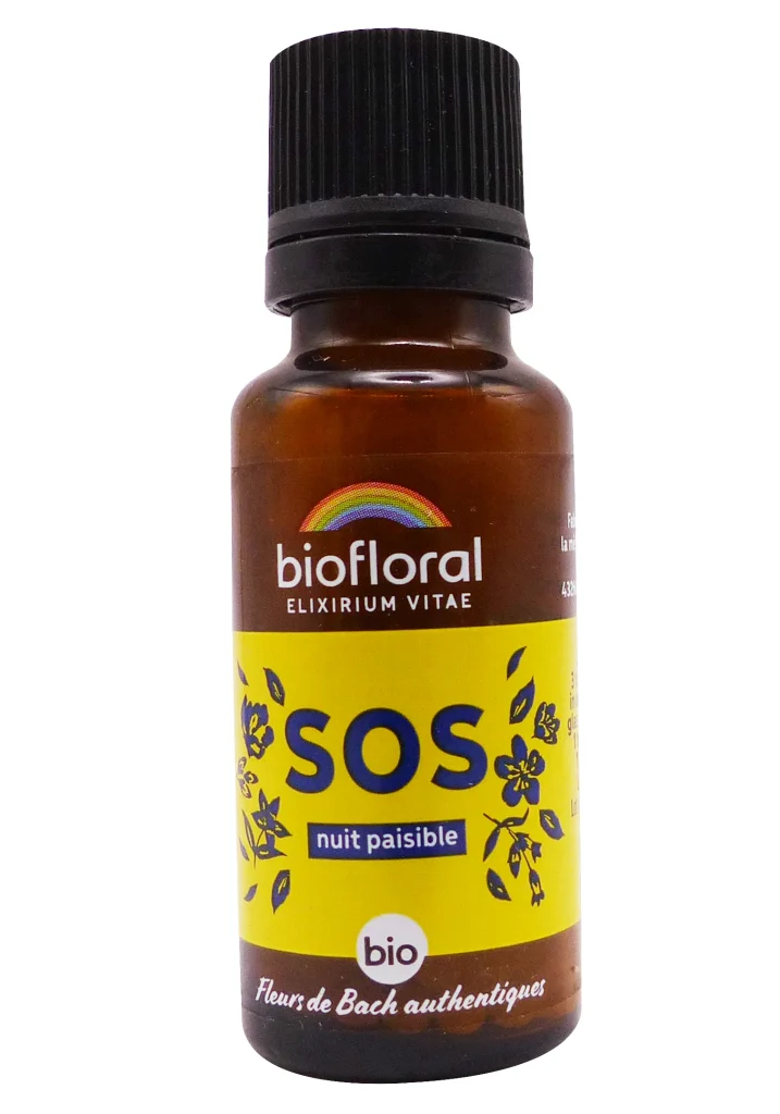 BIOFLORAL SOS SECOURS NUIT PAISIBLE BIO GRANULES 19,5G 3 biofloral sos nuit paisible bio flacon
