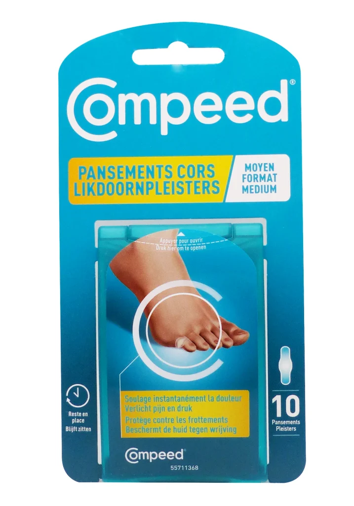 COMPEED 10 PANSEMENTS CORS MOYEN FORMAT 2 compeed 10 pansements