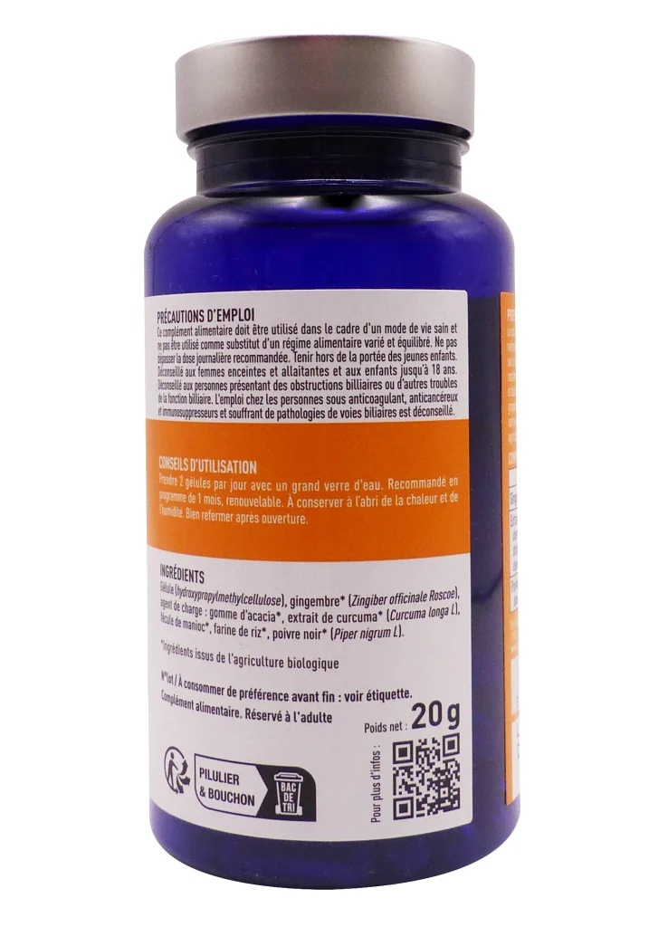 GRANIONS CURCUMA 6300 MG BIO 60 GELULES 3 dos