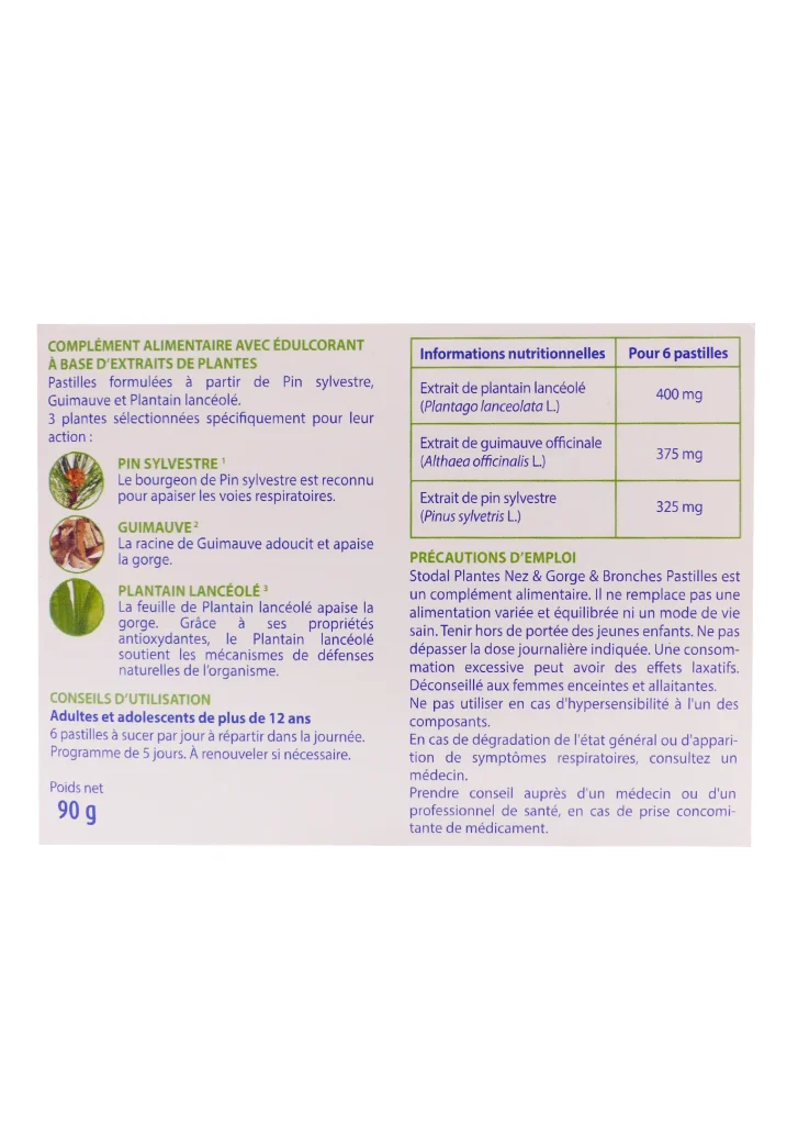 STODAL PLANTES 36 PASTILLES FRUIT ROUGES 3 dos boite 1