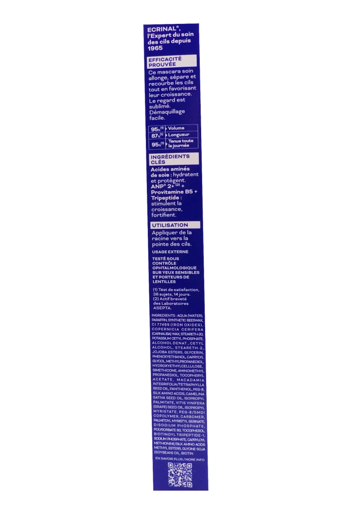 ECRINAL MASCARA FORTIFIANT NOIR 7ML 3 dos ecrinal