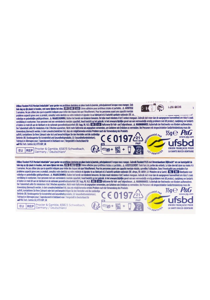 FIXODENT PLUS GOUT NEUTRE LOT DE 2X35G 3 dos fixodent duo dos