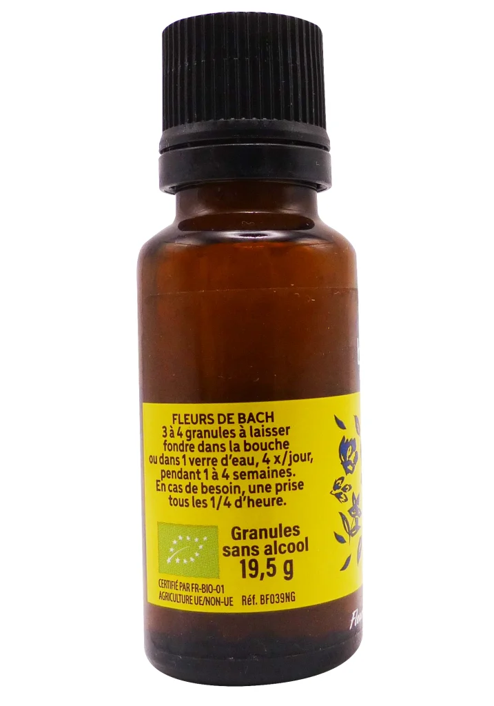 BIOFLORAL SOS SECOURS NUIT PAISIBLE BIO GRANULES 19,5G 4 dos flacon fleur de bach